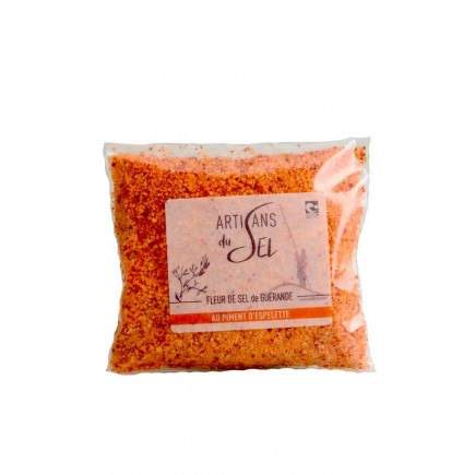 Fleur de Sel de Guérande au piment d'Espelette 10-429