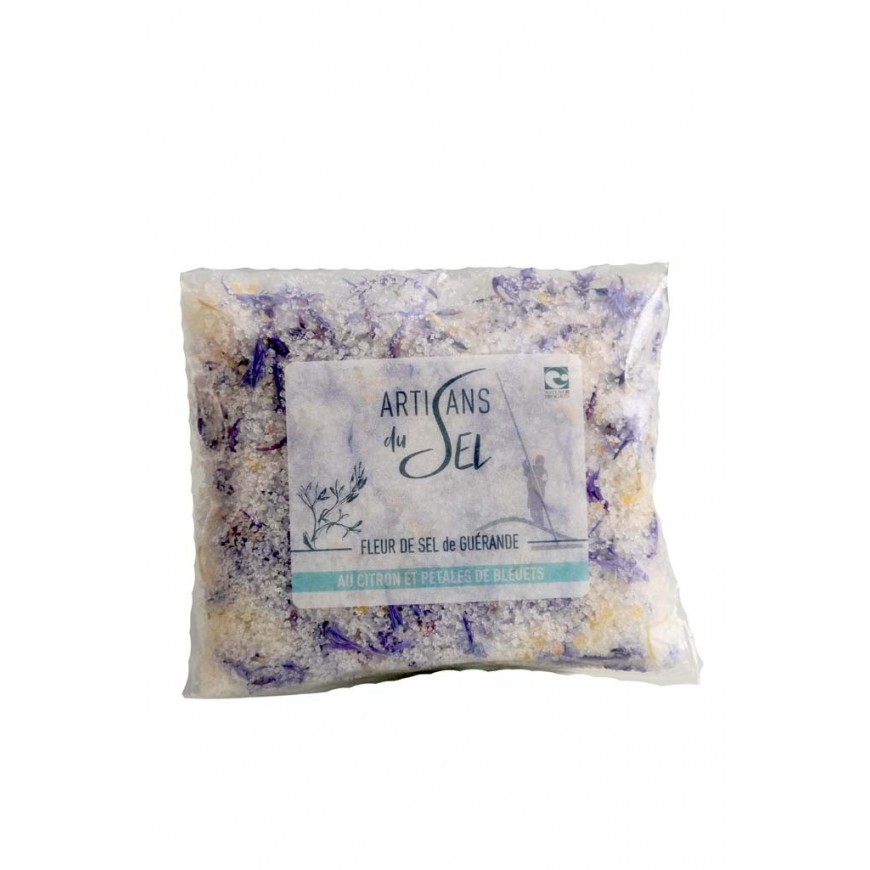 Fleur de Sel de Guérande aux pétales de Bleuets et citron 10-430