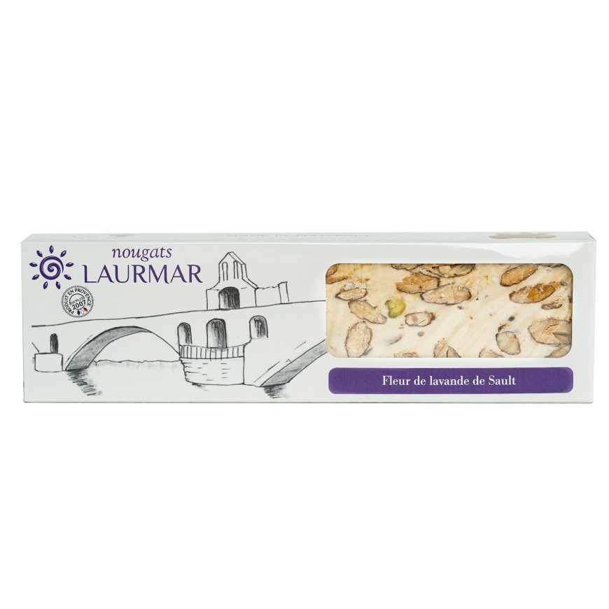 Nougat blanc tendre - Fleurs de lavande fine Bio de Sault 63-1002