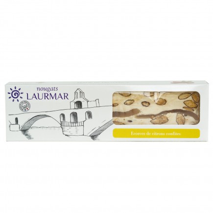 Nougat blanc tendre - Ecorces de citrons confites 63-1011