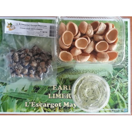 Atelier cuisine, une douzaines de chairs d'escargot - Lot de 4 et 250 g de beurre persil