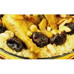 Poulet fermier au safran, pruneaux et amandes 62-1041