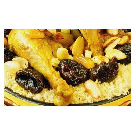 Poulet fermier au safran, pruneaux et amandes 62-1041